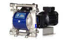 Husky E-Series 1050 1" (25.4 mm) NPT SS Pump, 120V Compressor, BLDC Motor, AL Center Section, SS Seats, PTFE Balls & PTFE/SP Diaphragm