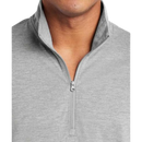 Mens Lightweight Tri-Blend Quarter Zip Performance Shirt