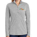Womens Lightweight Tri-Blend Quarter Zip Performance Shirt